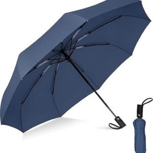 QONETIC UV Protection Umbrella for Sun & Rain | 3-Fold Auto Open & Close Travel Umbrella | Windproof, Lightweight, Compact | Unisex for Men, Women, Kids | Portable & Stylish